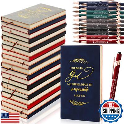 Crtiin 40 Pcs Christian Notebooks Bulk Religious Notepads with Motivational P-image