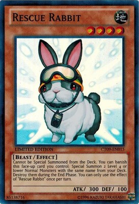 Rescue Rabbit - CT09-EN015 - Super Rare - Limited Edition - Lightly Played-image