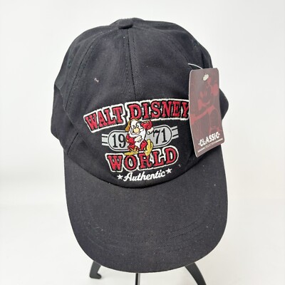 New DISNEY WALT DISNEY WORLD Black Cotton Embroidered Baseball Cap Classic OS-image