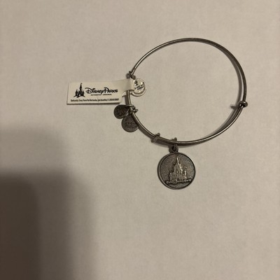  Walt Disney World Alex & Ani Cinderella Castle Charm Bracelet Silver RETIRED-image