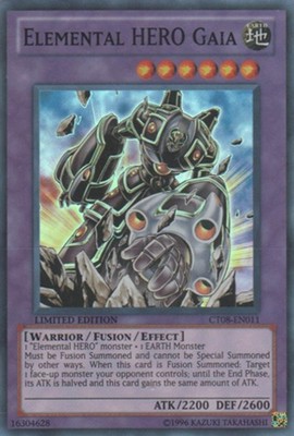 1x (LP) Elemental Hero Gaia - CT08-EN011 - Super Rare - Limited Edition  YuGiOh-image