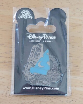 Disney Pin #60682 Hollywood Studio Sorcerer Hat Tower Terror Rock Roller Coaster-image