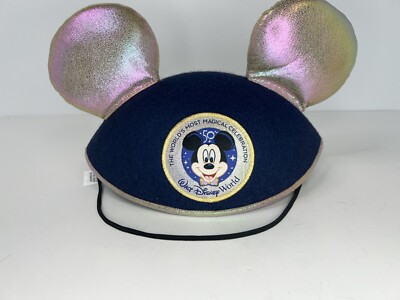 Disney Mickey Mouse Ear Hat Embroidered Grand Marshal Magic Kingdom WDW 50 Adult-image