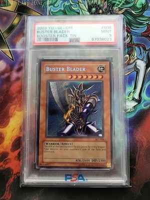 2003 Yu-Gi-Oh Collector Tins #BPT-008 Buster Blader Secret Rare PSA 9-image