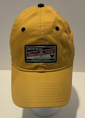 Mickey Mouse Hat Baseball Strapback Cap Yellow Adult Walt Disney World Vacation-image