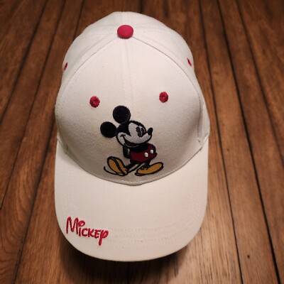 Mickey Mouse Walt Disney World Florida WDW White Baseball Cap Hat-image
