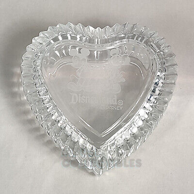 Disney Parks Disneyland Arribas Brothers Glass Heart Trinket Box Mickey Minnie-image