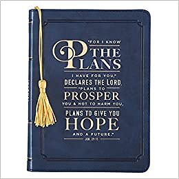 I Know The Plans Jeremiah 29:11 Bible Verse Navy Blue Faux Leather Journal w/...-image