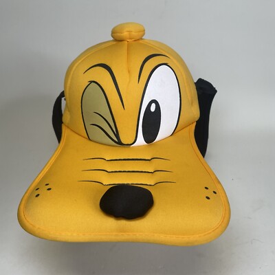 Disneyland Parks Pluto Winking Hat Cap Foam 3D Face with Floppy Ears Adult Size-image
