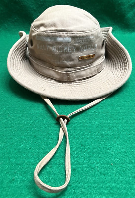 Authentic Walt Disney World Parks Boonie Safari Khaki Canvas Hat Bucket Hat VGUC-image