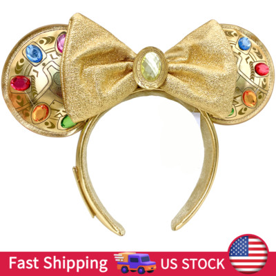 Disney. Parks 2025 golden Loungefly Thanos Infinity Stone Minnie Ears Headband-image