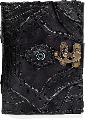 Vintage Hocus Pocus Book of Spells Leather Journal Evil Eye Diary Book Gift 6X8