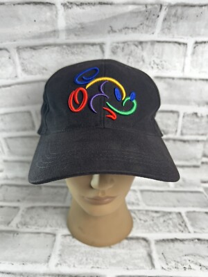Vintage Walt Disney World Black Embroidered Adjustable Buckle Hat/cap-image