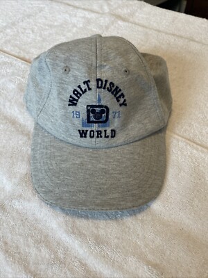 Disney Parks Walt Disney World Hat 1971 Baseball Cap Soft Grey Cotton-image
