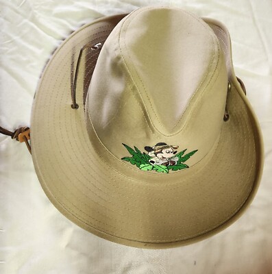 Vintage Disney World Mickey Mouse Animal Kingdom Safari Hat Size Extra Large-image