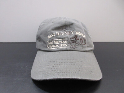 Disney Hat Cap Strap Gray Mickey Mouse Walt Disney World Theme Park Mens-image