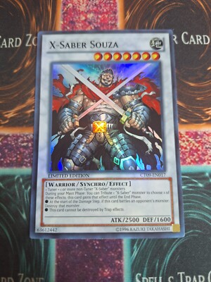 Yu-Gi-Oh! X-Saber Souza CT09-EN017 Limited Super Rare Near Mint a1/-image