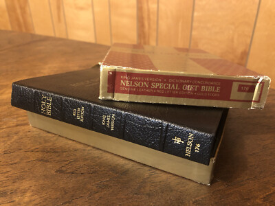 Nelson Special Gift Bible KJV King James Version Genuine Leather 176 Red Letter-image
