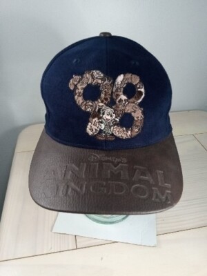 VTG 1998 Walt Disney World Animal Kingdom Tree of Life Leather Billed Cap Hat-image