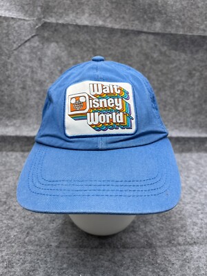 Walt Disney World Hat Cap Strap Back Adult One Size Blue Cotton Retro Look-image