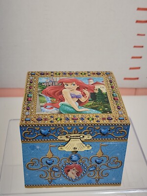 Disney Parks Little Mermaid Princess Ariel Jewelry Music Box Under The Sea 1988-image