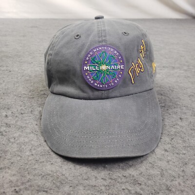 Disney Resort Hat Cap Who Want to Be a Millionaire Gray Purple Adjustable Men A1-image