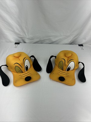 Lot of 2 Walt Disney World 3D Pluto Caps/Hats w/ears - Adult size - OSFM-image