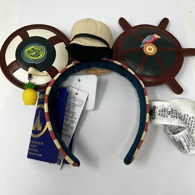 Disney Parks Walt Disney World 50th Jungle Cruise Minnie Ears Headband New-image