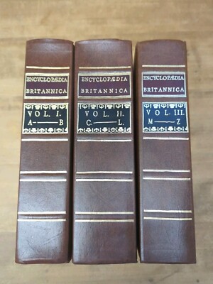 Encyclopedia Britannica First Edition 1771 3 Volume Facsimile Replica Set-image