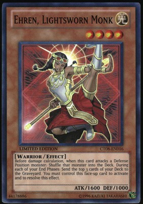Yu-Gi-Oh! - Ehren, Lightsworn Monk 2011 CT08-EN016 SR Limited Edition-image