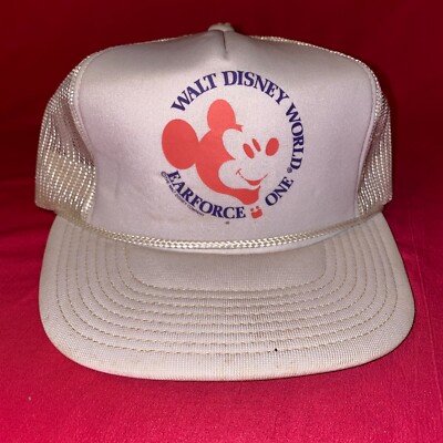 Vintage Walt Disney World Earforce One Snapback Hat Mickey Hot Air Balloon -image