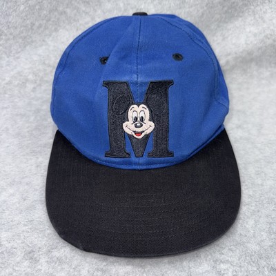 Vintage Mickey Mouse Snapback Baseball Cap Blue Hat Adjustable 6 Panels-image