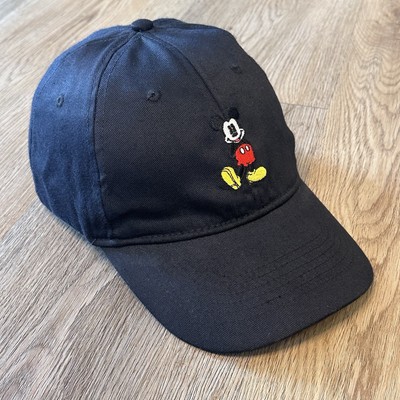 Walt Disney World Mickey Mouse Adult Size Adjustable Black Dad Golf Hat Cap EUC-image