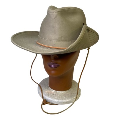 Walt Disney World Safari Hat Small Side Snap Leather Strap Vintage Khaki Hat-image