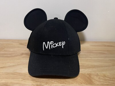 Mickey Mouse Walt Disney World WDW Vtg. Ears Black Snapback Kids Youth Hat-image