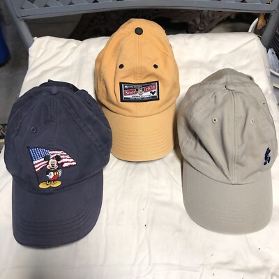 Set of 3 Walt Disney World Authentic Baseball Adjustable Hats - Mickey Mouse-image