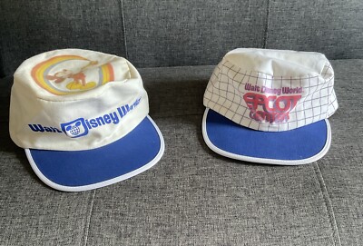 2-Vintage Walt Disney World / Epcot Center Painters Cap Mickey Mouse Pillbox Hat-image