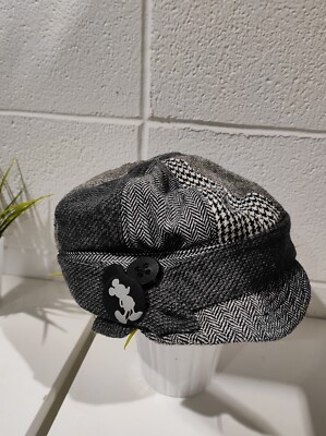 Walt Disney World Disneyland Resort Newsboy Hat Black White And Gray-image