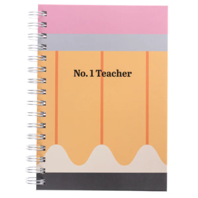 Graphique No. 1 Teacher Pencil 6 x 8 Spiral Hard Cover Journal w-image