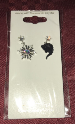 Disney Park Arribas Frozen Earrings Elsa & Snowflake with Crystal from Swarovski-image