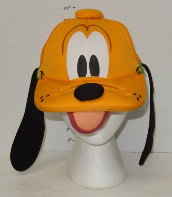 Walt Disney World Pluto The Dog Snapback hat cap Yellow Green black Souvenir-image