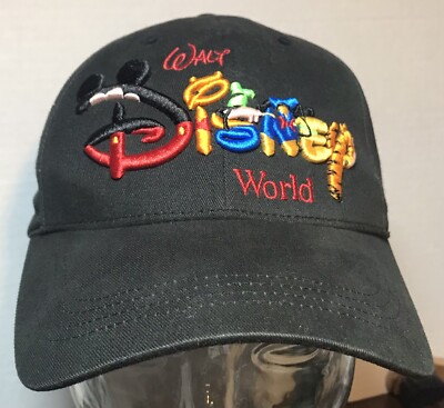 Walt Disney World Hat Characters Black Adult Snapback Baseball Cap Mickey -image