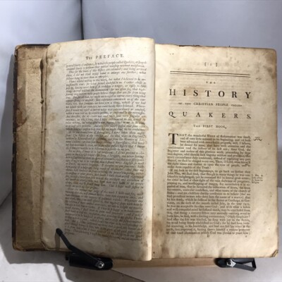 1774 History of the Rise, Increase and Progress of the Quakers - Full Leather -image