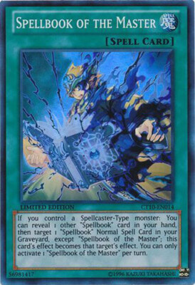 Yu-Gi-Oh Card - CT10-EN014 - SPELLBOOK OF THE MASTER (super rare holo) - NM-image