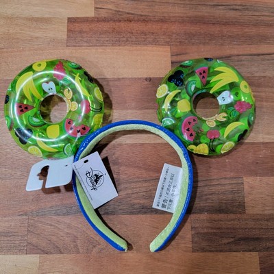 Disney Parks Mickey Mouse Ears Sweet Summer Fruit Inflatable Pool Headband *NEW*-image