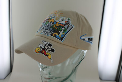 Walt Disney World Hat Cap - Tan - Characters & Monorail - Adjustable-image
