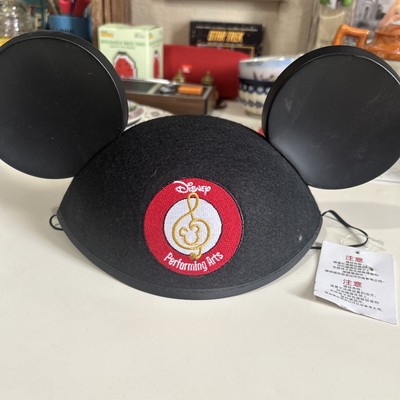 Walt Disney World Mickey Mouse Ears Hat Classic Patch Black Adult Size Vintage-image