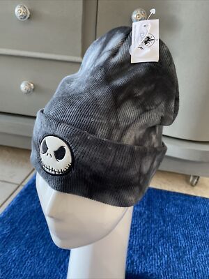 Disney Parks Nightmare Before Christmas Jack Black Camo  Cap Hat  Beanie NWT-image