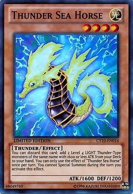1x (LP) Thunder Sea Horse - CT10-EN016 - Super Rare - Limited Edition  YuGiOh-image