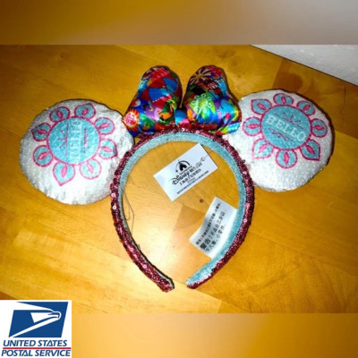 Disney Parks It's a Small World Mickey Minnie Mouse Ears Bow Headband-image
